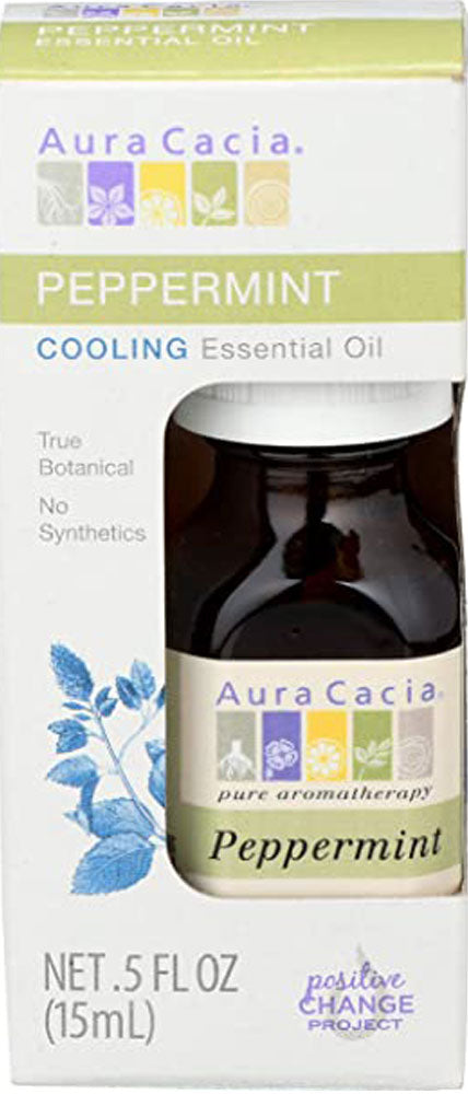AURA CACIA Peppermint Essential Oil Boxed (15 ml)