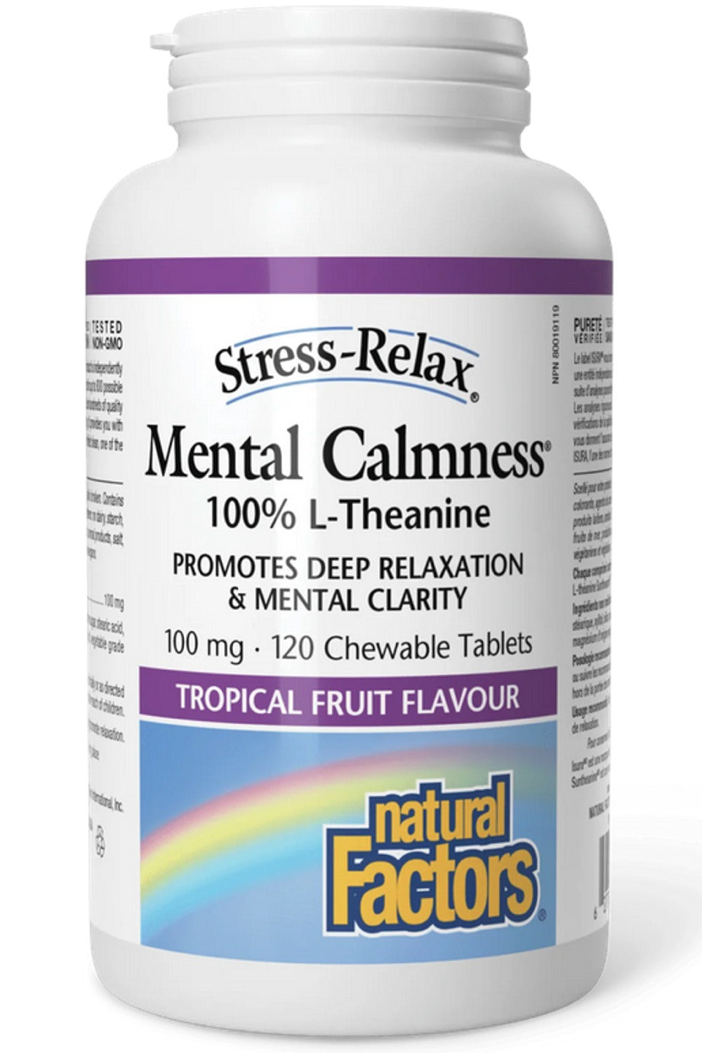NATURAL FACTORS STRESS RELAX Mental Calmness (100 mg - 120 chewables)