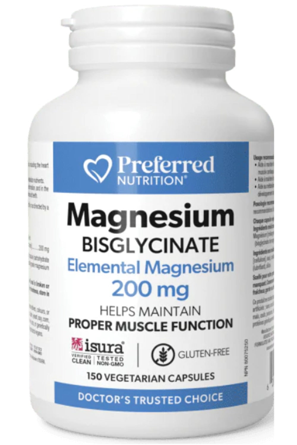 PREFERRED NUTRITION Magnesium Bisgylcinate (150 veg caps)