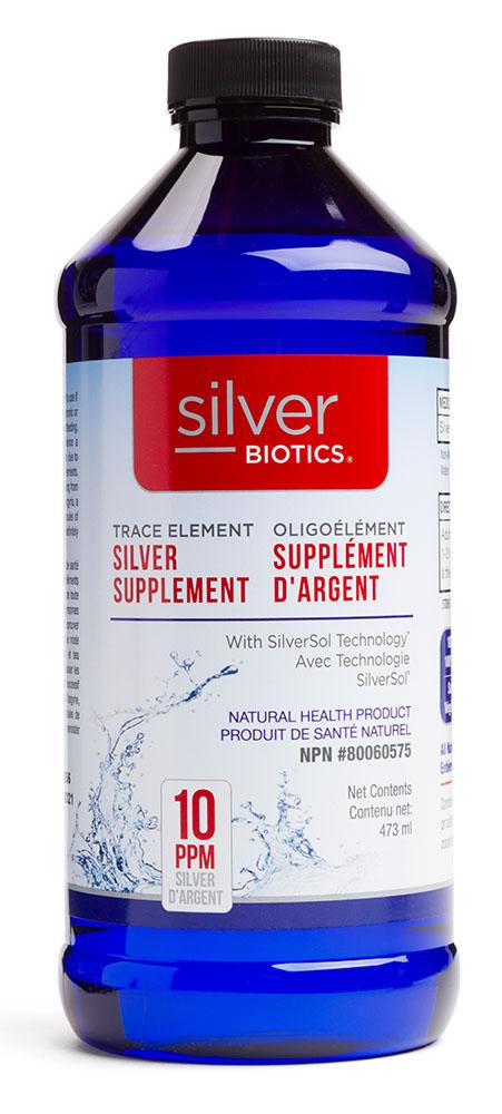 SILVER BIOTICS Silver Supplement 10ppm (473 ml) SAVE - Short Dated (01/2026)