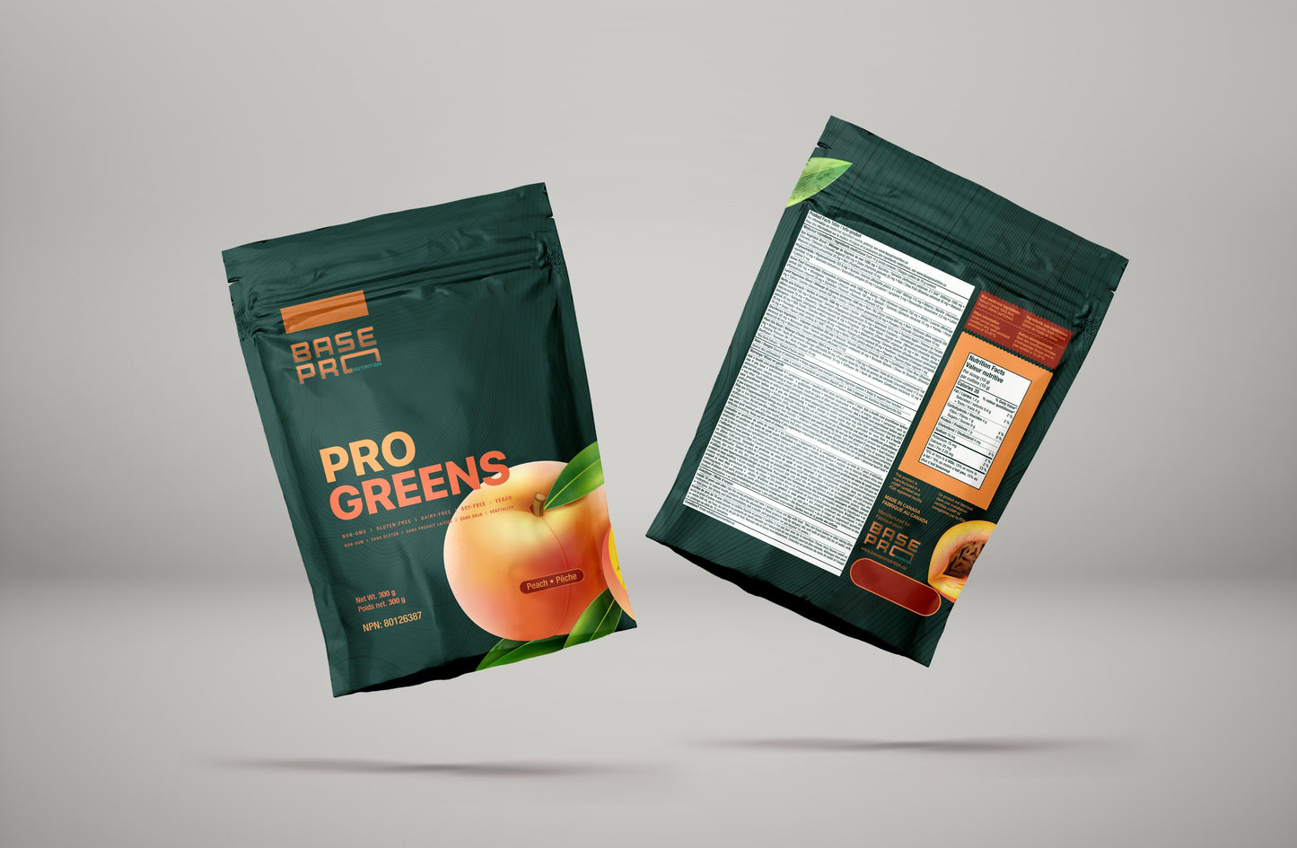 BASE PRO NUTRITION Pro Greens (Peach - 300 grams)