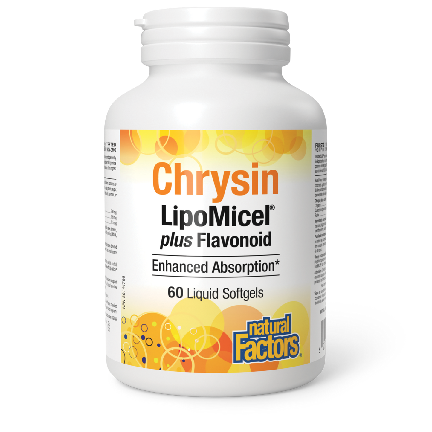NATURAL FACTORS Chrysin LipoMicel® plus Flavonoid 60 Softgels