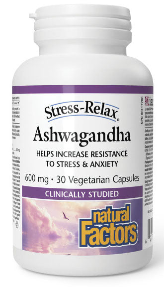 NATURAL FACTORS STRESS RELAX Ashwagandha (600 mg - 30 v-caps)