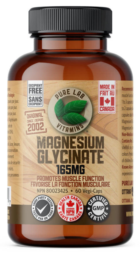 PURE LAB Magnesium Glycinate (120 veg caps)