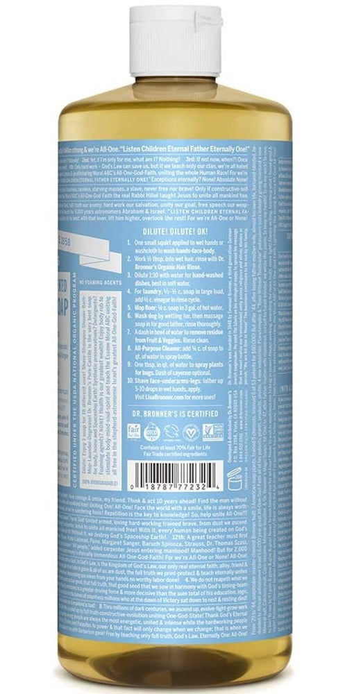 DR BRONNER'S Pure Castile Soap Baby (Unscented - 946 ml)