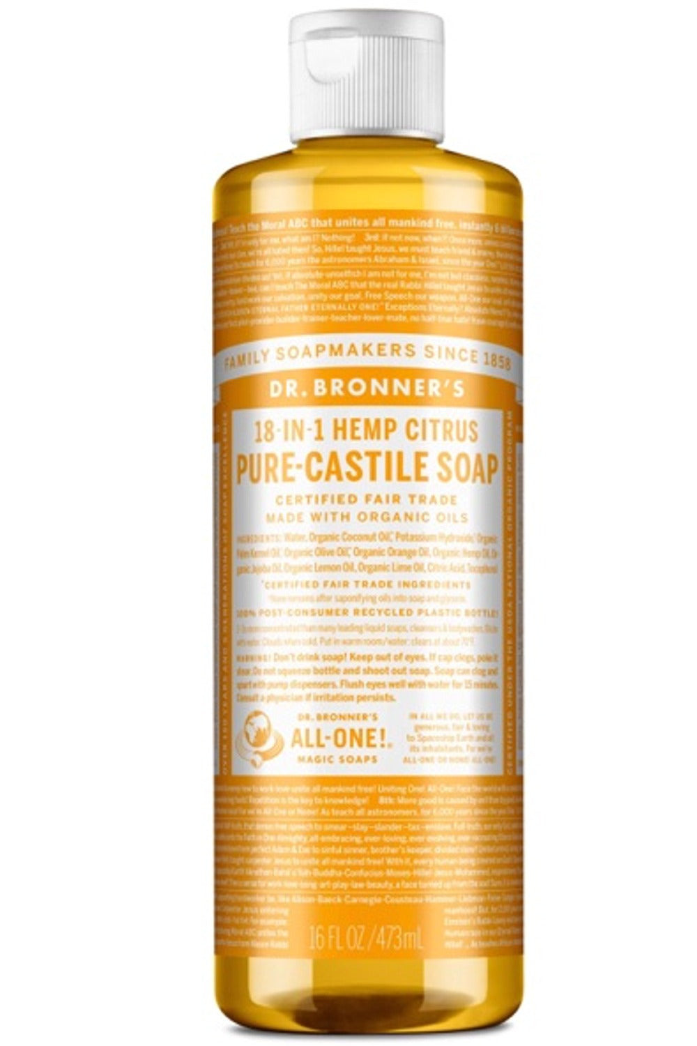 DR BRONNER'S Pure Castile Soap (Citrus - 473ml)