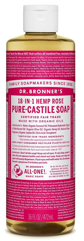 DR BRONNER'S Pure Castile Soap (Rose - 473 ml)