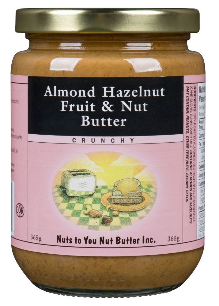 NUTS TO YOU Almond Hazelnut Fruit & Nut Butter (Crunchy - 365 gr)