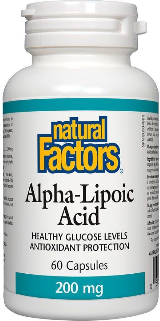 NATURAL FACTORS Alpha Lipoic Acid  (200 mg - 60 caps)