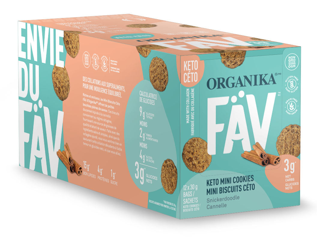 ORGANIKA Fav Keto Mini Cookies Snickerdoodle (30 gr - 12 sachets)