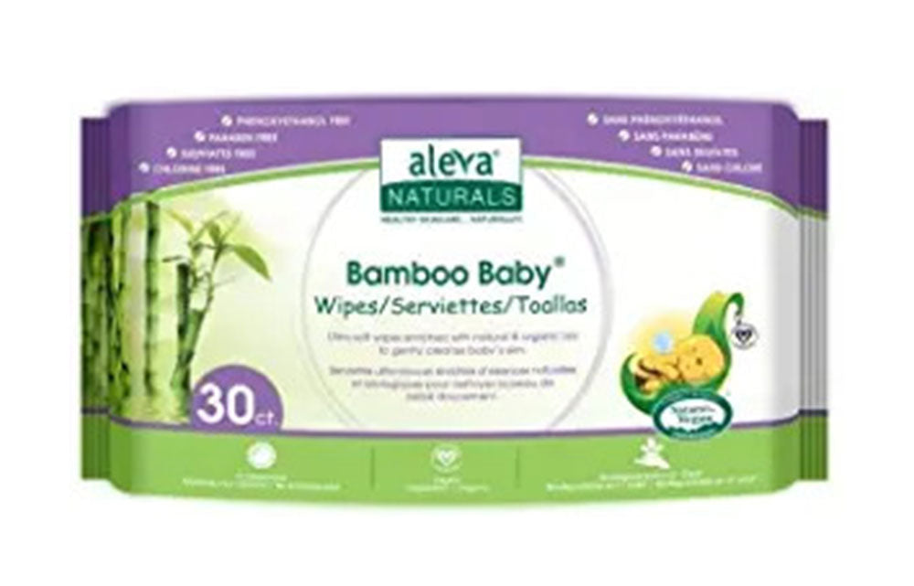 ALEVA NATURALS Bamboo Baby Travel Wipes (30 pk)
