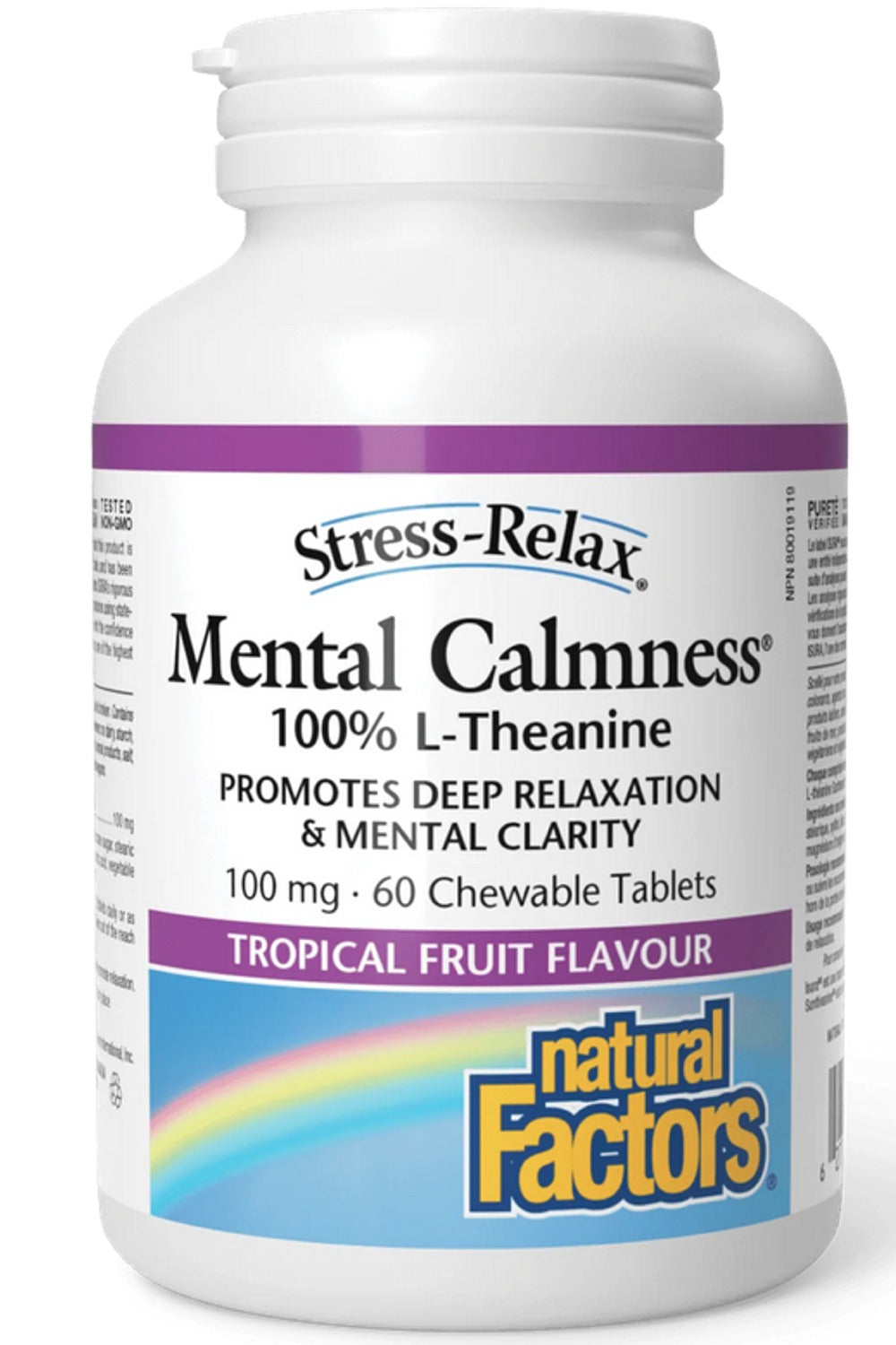 STRESS RELAX Mental Calmness (100 mg - Tropical Fruit - 60 Chewables)