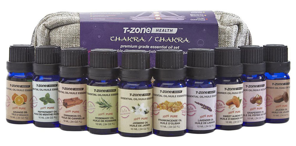 T-ZONE Health Chakra Essential Oils (10 x 10 ml)