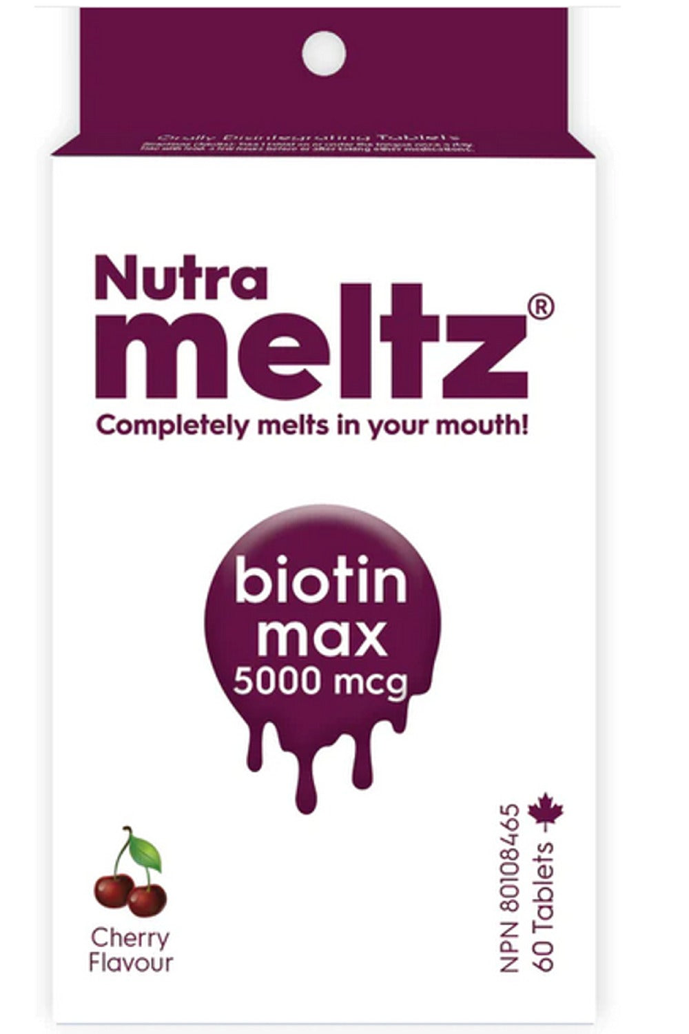 NUTRAMELTZ Biotin Max (5000 mcg - 60 Melts)
