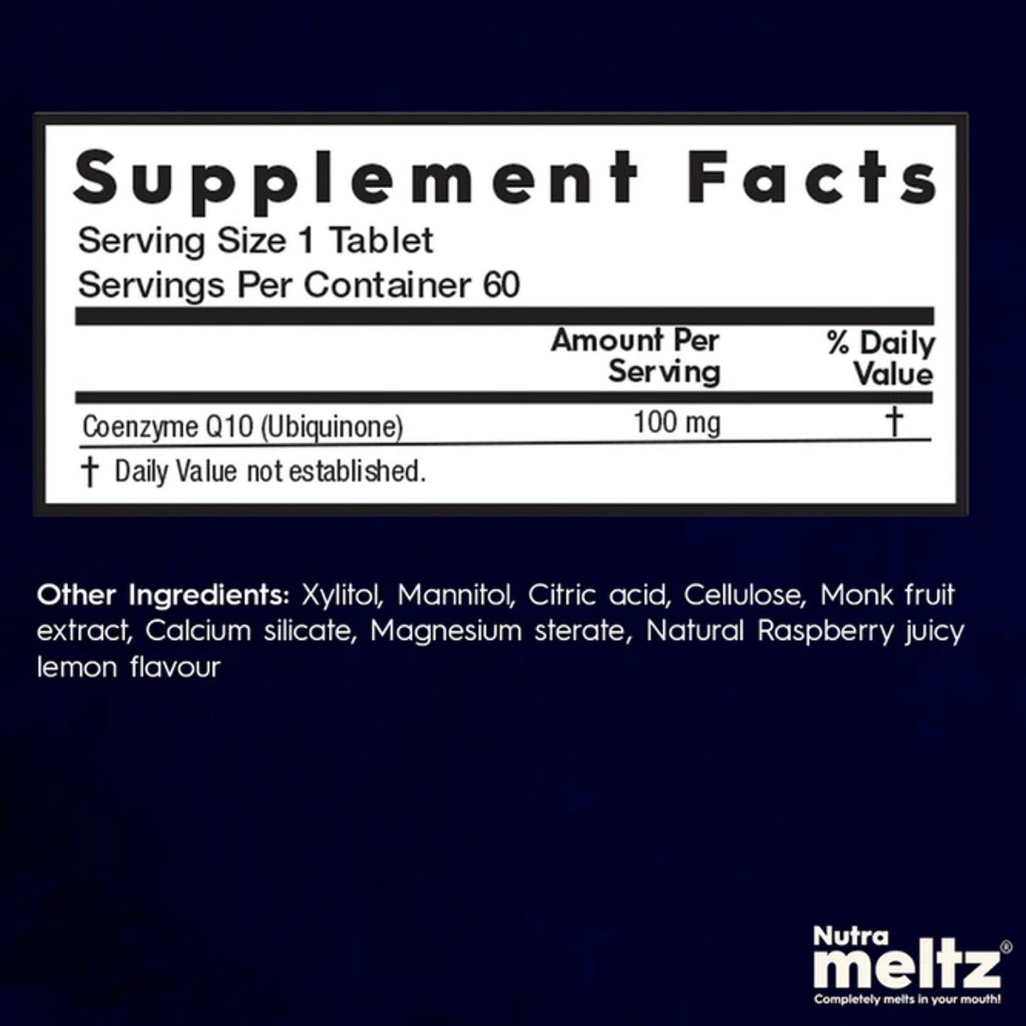 NUTRAMELTZ CoQ10 (100 mg - 60 Melts)