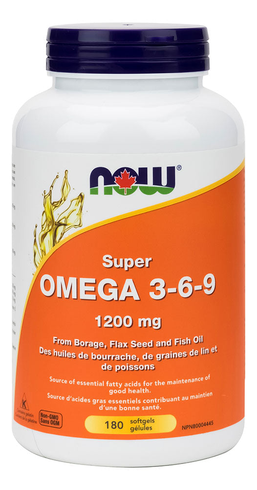 NOW Super Omega 3-6-9 (1200 mg - 180 sgels)