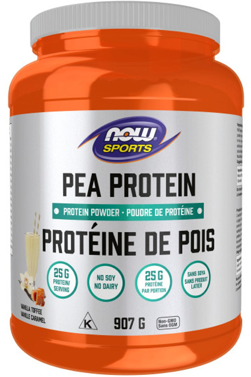 NOW SPORTS Pea Protein (Vanilla Toffee - 907 gr)